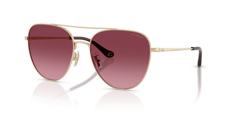 Coach CBZ89 in Shiny Light Gold / Merlot Gradient (90058H) - Alternate View