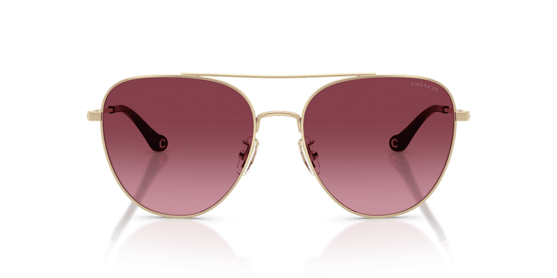 Coach CBZ89 in Shiny Light Gold / Merlot Gradient (90058H) - Alternate View