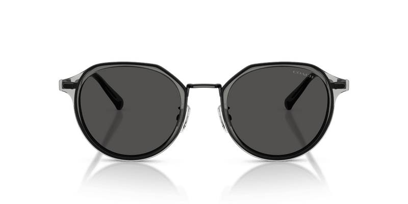 Coach CBZ97 in Satin Black / Grey Solid (947287) - Temple Detail