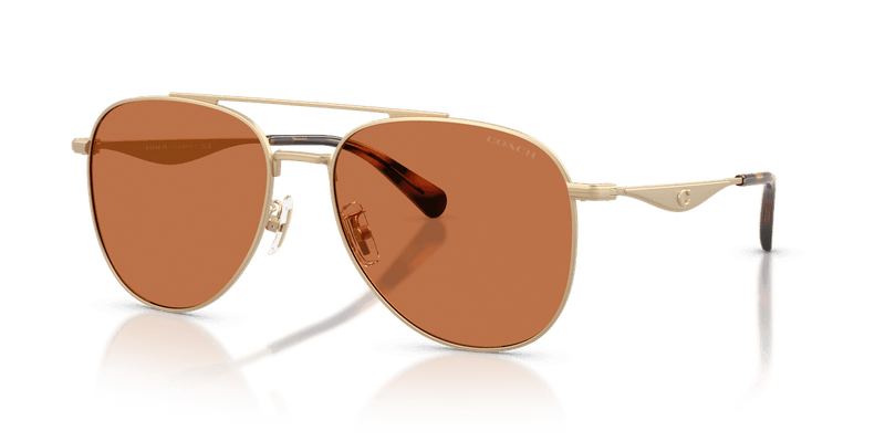Coach CDP40 in Satin Light Gold / Amber Solid (900573) - Front View