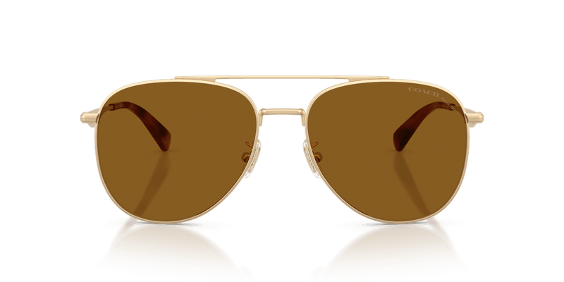 Coach CDP40 in Satin Light Gold / Brown Solid Polarized (900583) - Alternate View