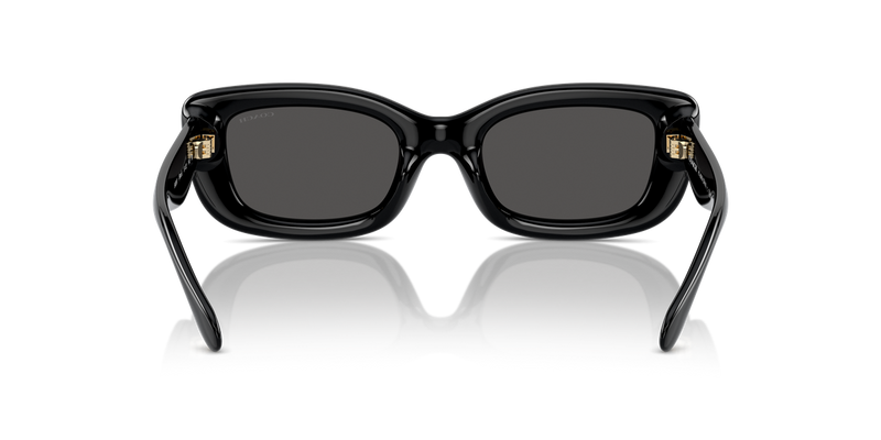Coach CR610 in Black / Grey Solid (500287) - Temple Detail
