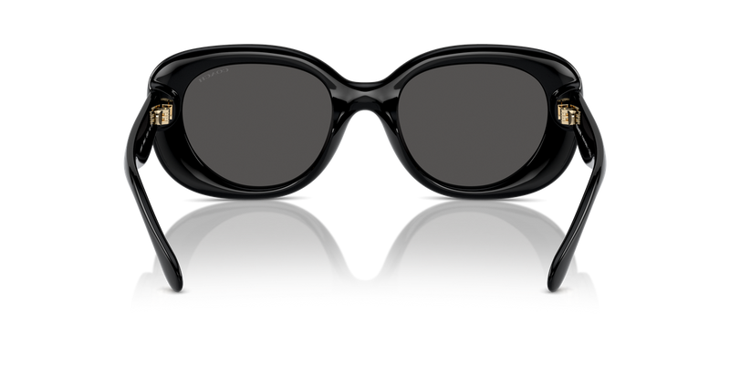 Coach CR609 in Black / Grey Solid (500287) - Temple Detail