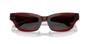 Transparent Deep Red / Grey Solid (587487)