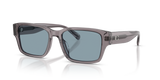 Transparent Grey / Light Blue Solid (553772)