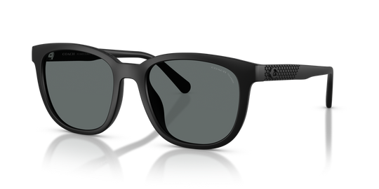 Coach CCA00 - Matte Black / Grey Solid Polarized (500281)