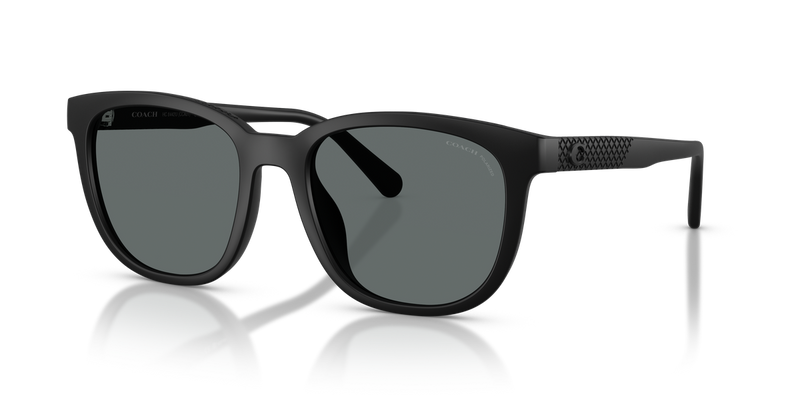 Coach CCA00 in Matte Black / Grey Solid Polarized (500281) - Front View