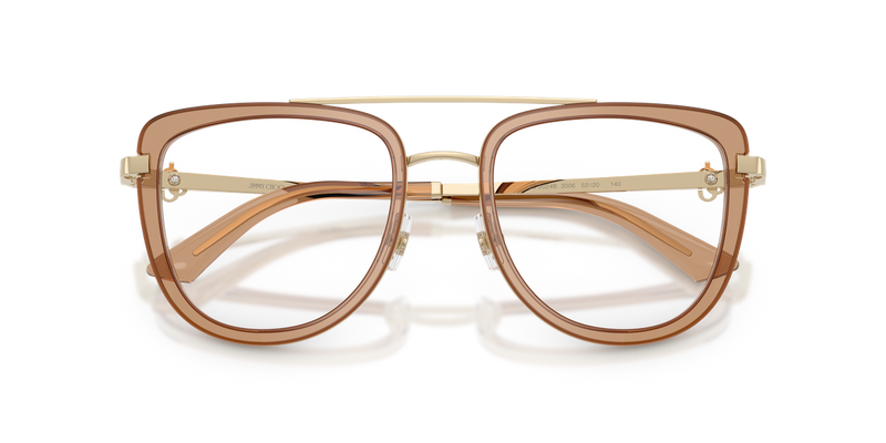 Jimmy Choo JC2024B in Pale Gold/Transparent Tan - Side View