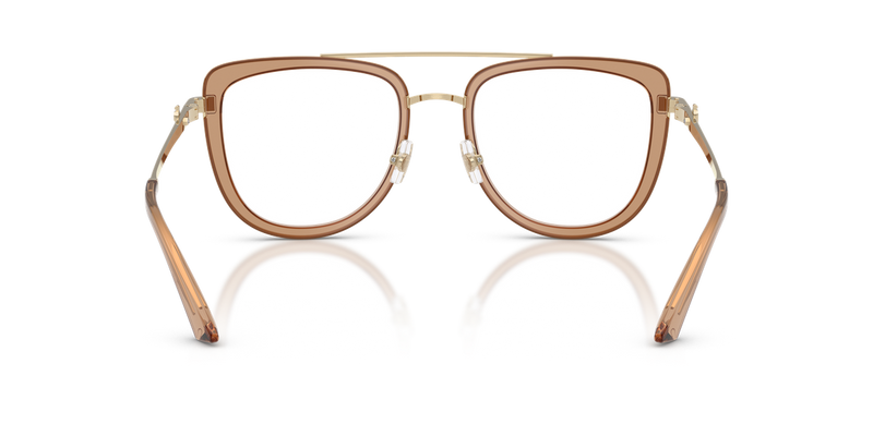 Jimmy Choo JC2024B in Pale Gold/Transparent Tan - Temple Detail