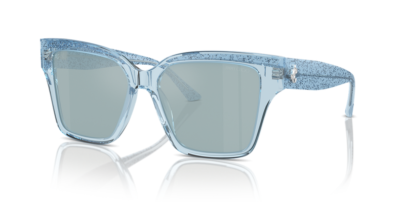Jimmy Choo JC5003 in Transparent Azure Glitter - Alternate View