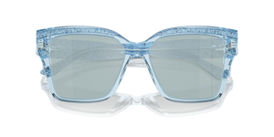 Transparent Azure Glitter / Light Azure Silver Mirror (50387C)