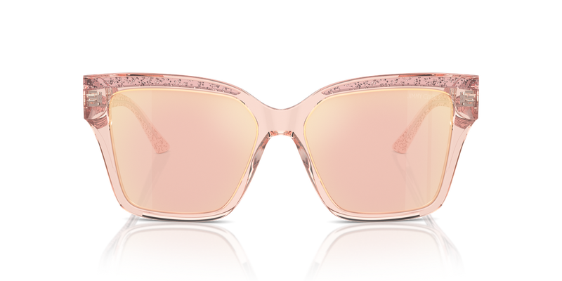 Jimmy Choo JC5003 in Transparent Pink Glitter - Alternate View