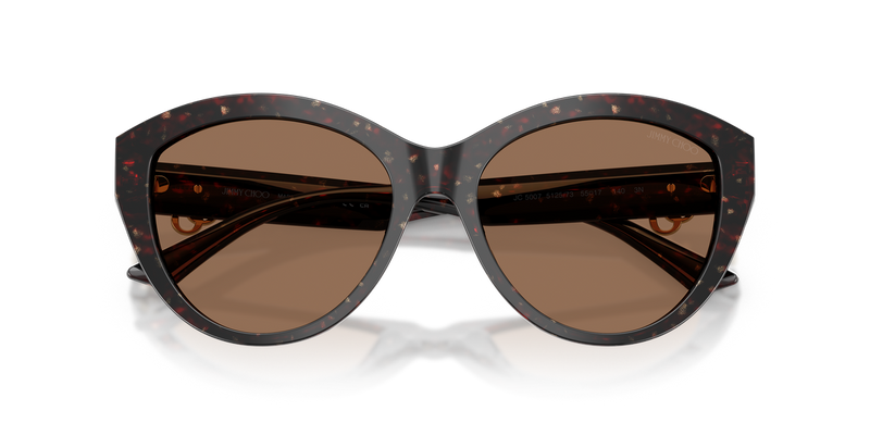 Jimmy Choo JC5007 in Dark Havana Glitter - Side View