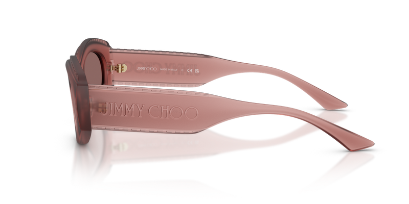 Jimmy Choo JC6002U in Matte Transparent Pink / Brown Mirror Internal Silver (50946G) - Alternate View