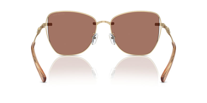 Michael Kors BEIJING in Shiny Light Gold / Light Brown Solid (101403) - Temple Detail
