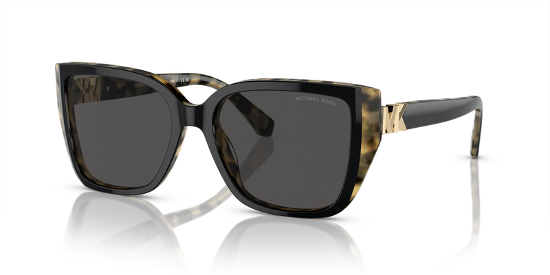 Michael Kors ACADIA in Bi-layer Black/Amber Tortoise / Dark Grey Solid (395087) - Front View