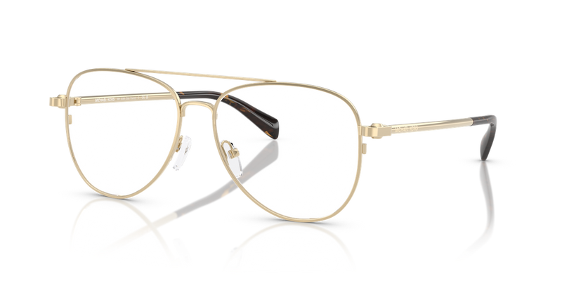 Michael Kors SãO PAULO in Light Gold Shiny / Demo Lens (1014) - Front View