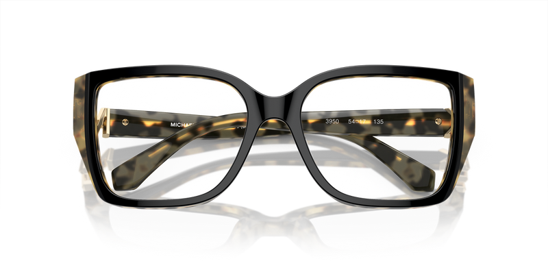 Michael Kors CASTELLO in Black/Amber Tortoise / Demo Lens (3950) - Side View