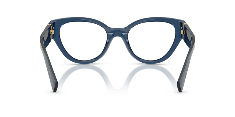Miu Miu MU 01VV in Blue Transparent - Temple Detail