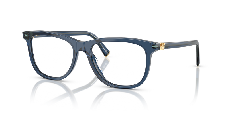 Miu Miu MU 01WVF in Blue Transparent - Front View