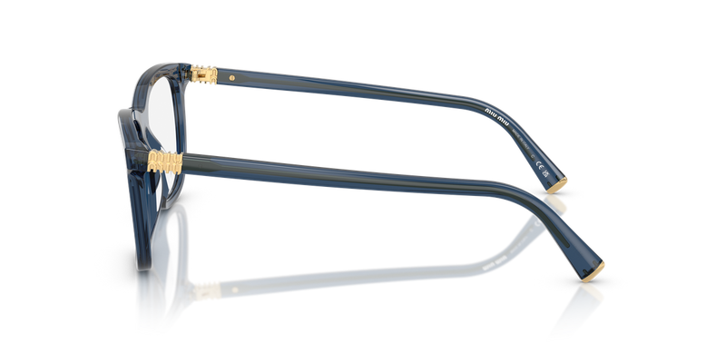 Miu Miu MU 01WVF in Blue Transparent - Back View
