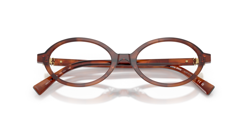 Miu Miu MU 01XV in Striped Tobacco - Alternate View