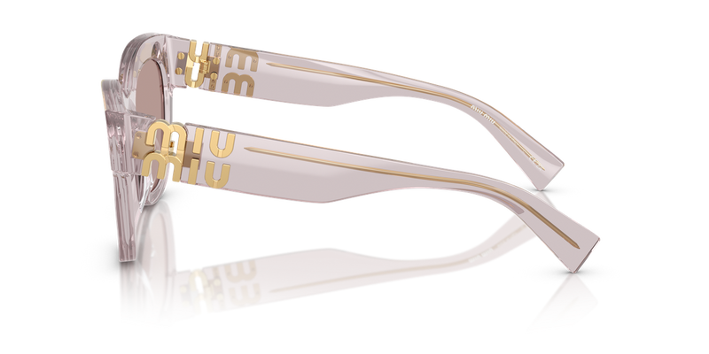 Miu Miu MU 01YSF in Mauve Transparent - Back View