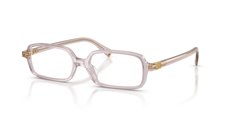 Miu Miu MU 01YVF in Mauve Transparent - Front View