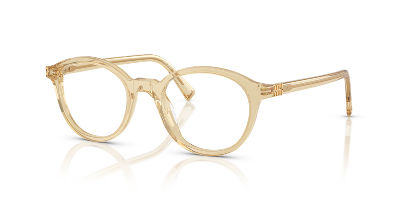 Miu Miu MU 02WV in Transparent Beige - Front View
