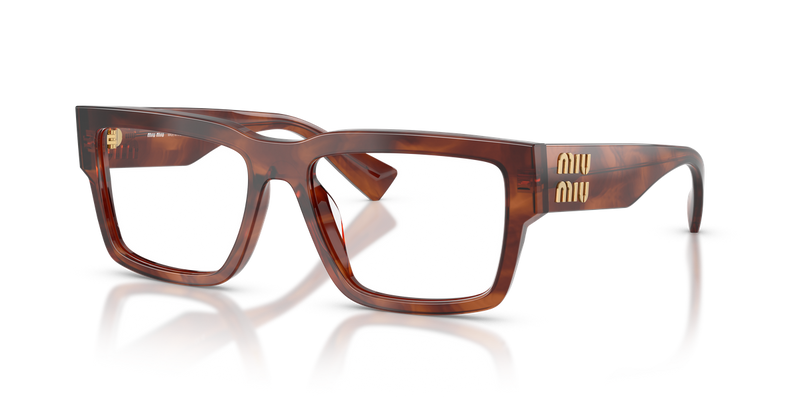 Miu Miu MU 02XV in Striped Tobacco - Alternate View