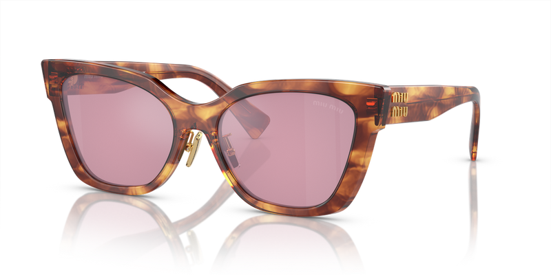 Miu Miu MU 02ZS in Striped Tobacco - Front View