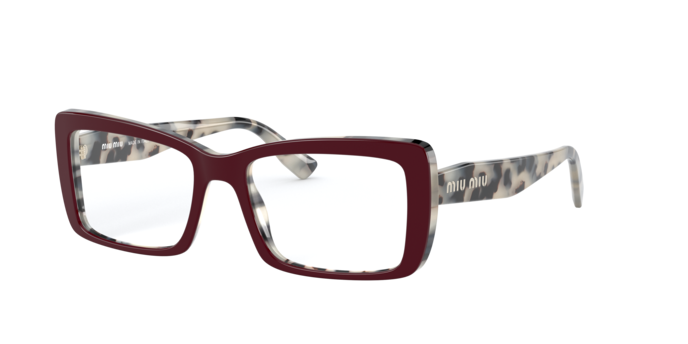 Miu Miu MU 03SV in Beige Havana Top Bordeaux - Front View