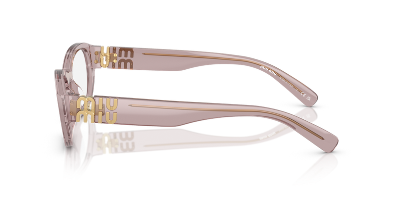 Miu Miu MU 03WVF in Mauve Transparent - Back View