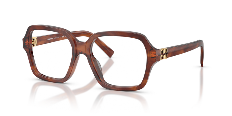 Miu Miu MU 03YVF in Striped Tobacco - Alternate View