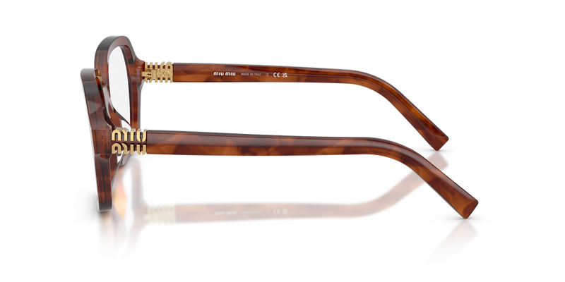 Miu Miu MU 03YVF in Striped Tobacco - Alternate View