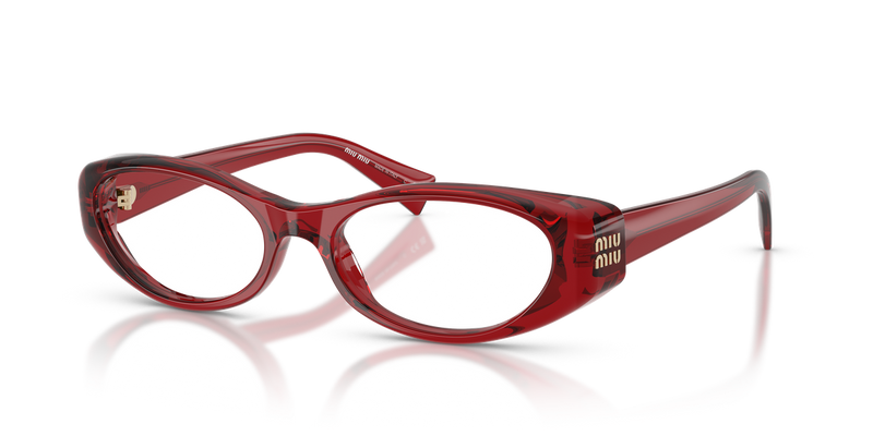 Miu Miu MU 03ZVF in Transparent Red - Alternate View
