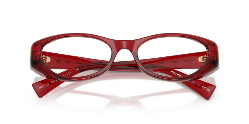 Miu Miu MU 03ZV in Transparent Red - Alternate View