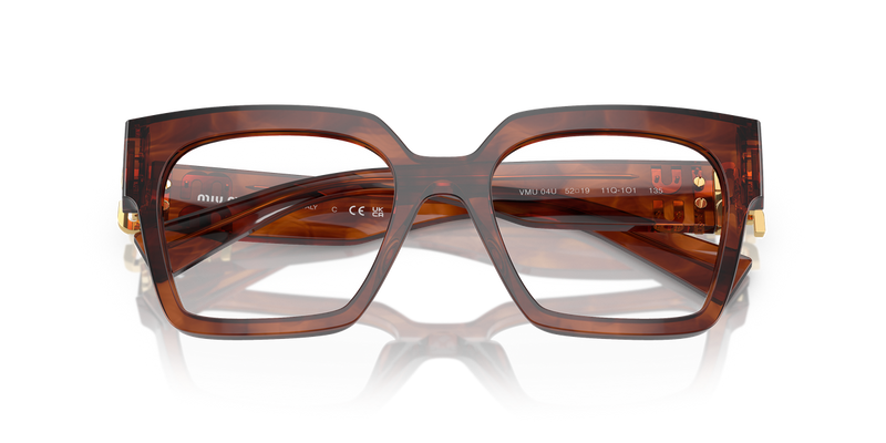 Miu Miu MU 04UV in Stripped Tobacco - Side View