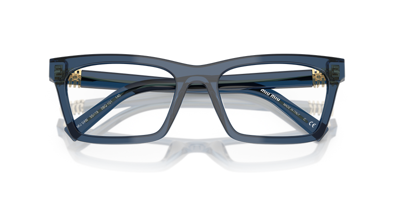 Miu Miu MU 04WV in Blue Transparent - Side View