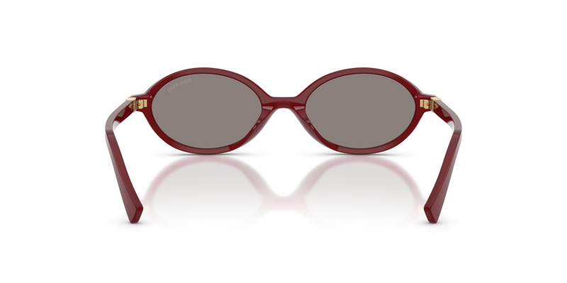 Miu Miu MU 04ZSF in Opaline Bordeaux - Temple Detail