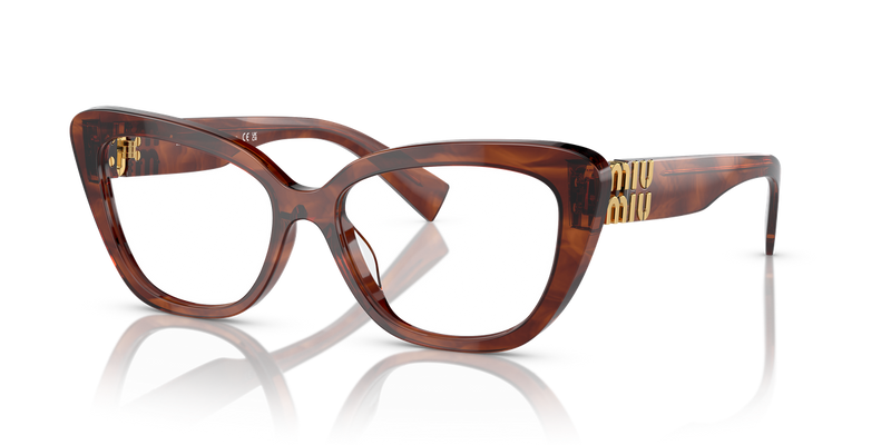 Miu Miu MU 05VV in Striped Tobacco - Front View