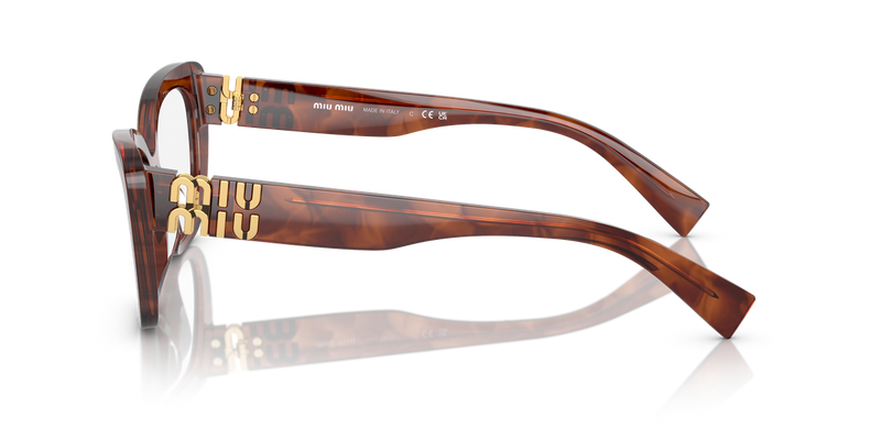 Miu Miu MU 05VV in Striped Tobacco - Back View
