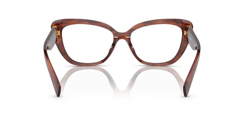 Miu Miu MU 05VV in Striped Tobacco - Temple Detail