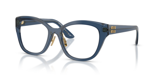 Miu Miu MU 05XVF - Blue Transparent / Demo Lens (08Q1O1)