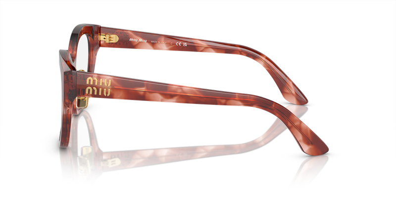 Miu Miu MU 05XVF in Striped Bordeaux - Alternate View
