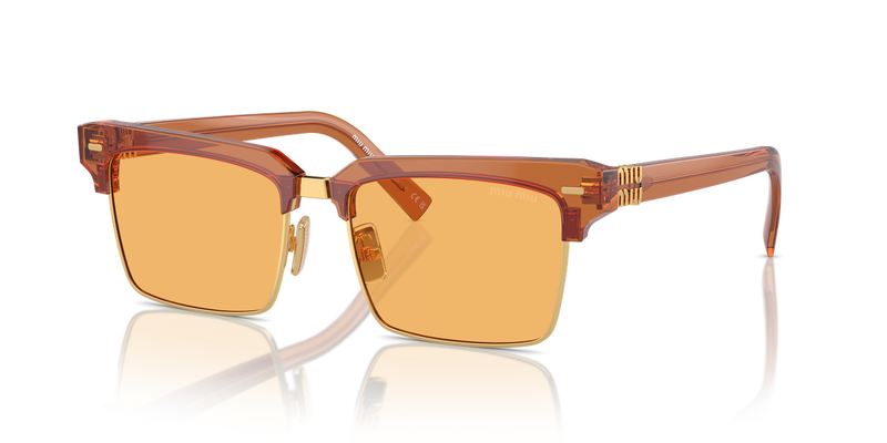 Miu Miu MU 10ZS in Caramel Transparent - Front View