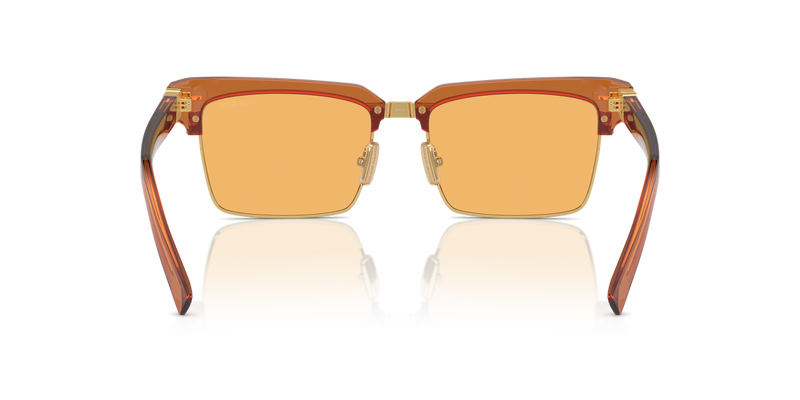 Miu Miu MU 10ZS in Caramel Transparent - Temple Detail