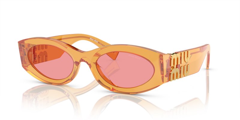 Miu Miu MU 11WS in Orange Transparent - Alternate View