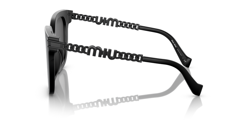 Miu Miu MU 13WS in Matte Black - Back View