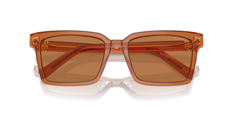 Miu Miu MU 13ZS in Caramel Transparent - Side View